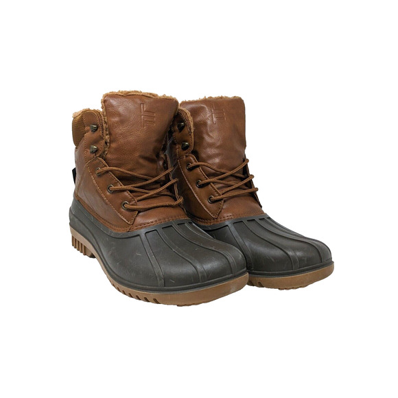 London Fog Aspen Duck Boots Men Brown Sz 15x Rain Sleet Snow Slush Winter 3M - Picture 1 of 8